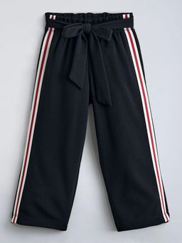Hopscotch - Black Striped Relaxed Pant