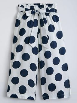 Hopscotch - White Polka Dot Relaxed Pant