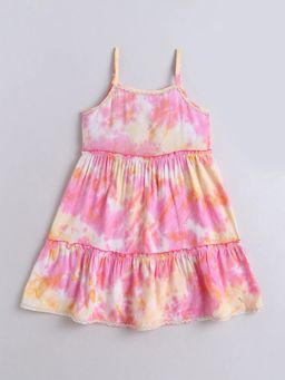 Hopscotch - Spaghetti Multi-Color Tie And Dye Casual Dress