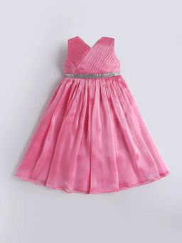 Hopscotch - Pink Pleated Gown
