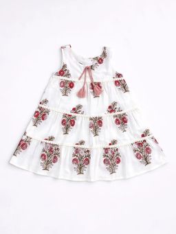 Hopscotch - White Floral Printed Dress