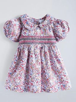 Hopscotch - Multi-Color Cotton Floral Casual Dress