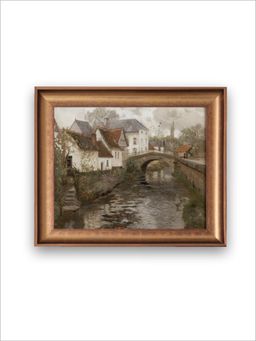 The Vintage Artistry - Vintage Rustic European Village Wall Art