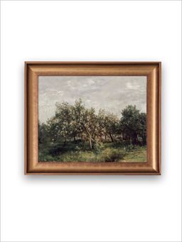 The Vintage Artistry - Green Vintage Landscape Framed Wall Painting