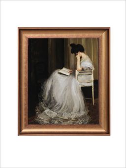 The Vintage Artistry - White Printable Vintage Woman Portrait Wall Art Painting