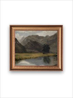 The Vintage Artistry - Green Mountain Art Printed Framed Wall Painting