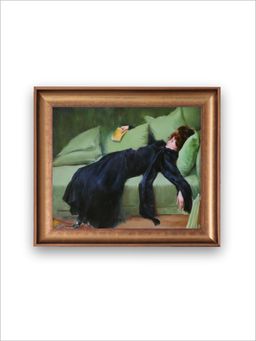 The Vintage Artistry - Antique Female Printed Framed Wall Painting