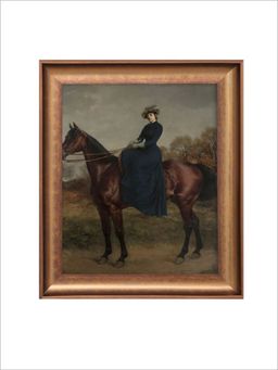 The Vintage Artistry - Green & Brown Abstract Printed Framed Wall Painting