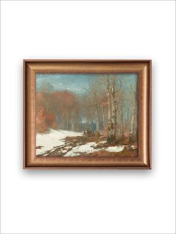 The Vintage Artistry - Multi Color Vintage Forest Wall Art Painting