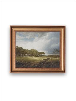 The Vintage Artistry - Green & White Spring Meadow Wall Art Painting