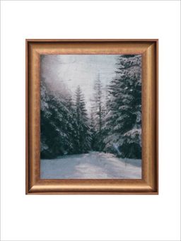 The Vintage Artistry - Winter Pine Trees Wall Art