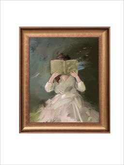 The Vintage Artistry - Reading Art Framed Wall Painting