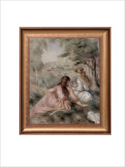 The Vintage Artistry - Beige & Pink Renoir Painted Wall Art