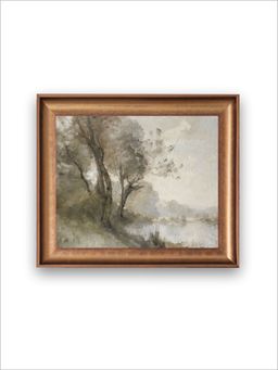 The Vintage Artistry - River Wall Art Painting