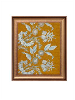 The Vintage Artistry - Brown Boho Floral Antique Framed Wall Art