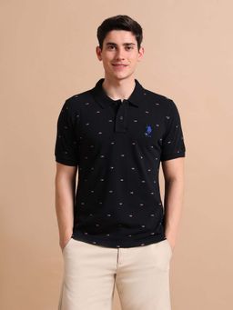 U.S. POLO ASSN. - Flag Print Polo T-t-shirt