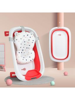 StarAndDaisy - Red Foldable Bath Tub Bathing Bather Cushion Chair (18-24 Months)
