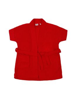 Creeva - Red Melodious Kids Baby Bathrobe with Belt