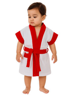 Creeva - White Melodious Kids Baby Bathrobe with Belt