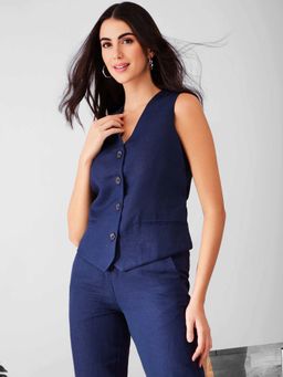 FableStreet - V-Neck Sleeveless Waistcoat