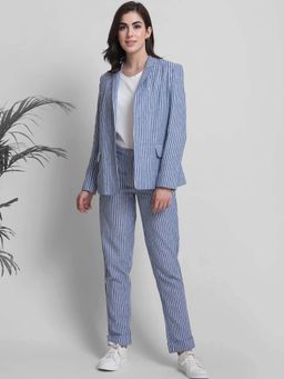 FABLE STREET - Blue Stripes Regular Co-Ord Set