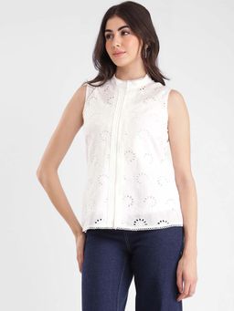 FableStreet - Women Regular Fit White Top