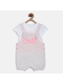 MINI KLUB - Baby Girls Multi Dungaree Set (Set of 2)