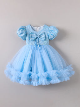 Hopscotch - Sequin Embellished Puff Sleeve Party Dress (3-4 Years)
