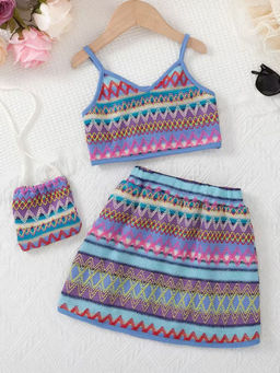 Hopscotch - 2-Piece Embroidered Cami and Skirt with Handbag (2-3 Years)