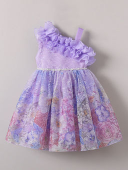 Hopscotch - Floral Print Party Dress (12-18 Months)