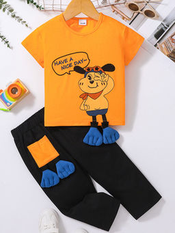 Hopscotch - 2-Piece Animal Print T-Shirt and Pants (12-18 Months)