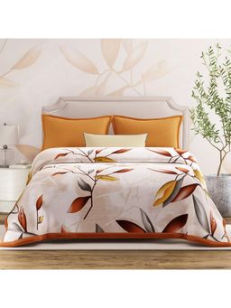 Boutique Living - Luxe Loom Beige Floral Heavy Winter Double Blanket