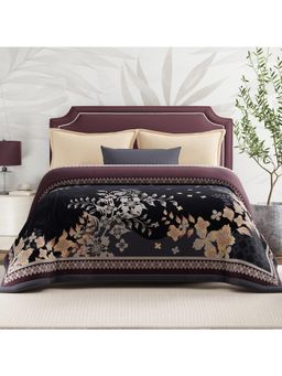 Boutique Living - Luxe Loom Grey Floral Heavy Winter Double Blanket