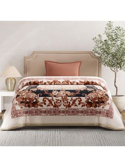 Boutique Living - Embrace Brown Floral Single Blanket