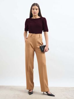 SALT Attire - Chia Maroon Soild Top