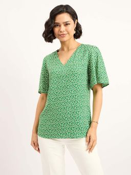 SALT Attire - Siren Green Floral Top