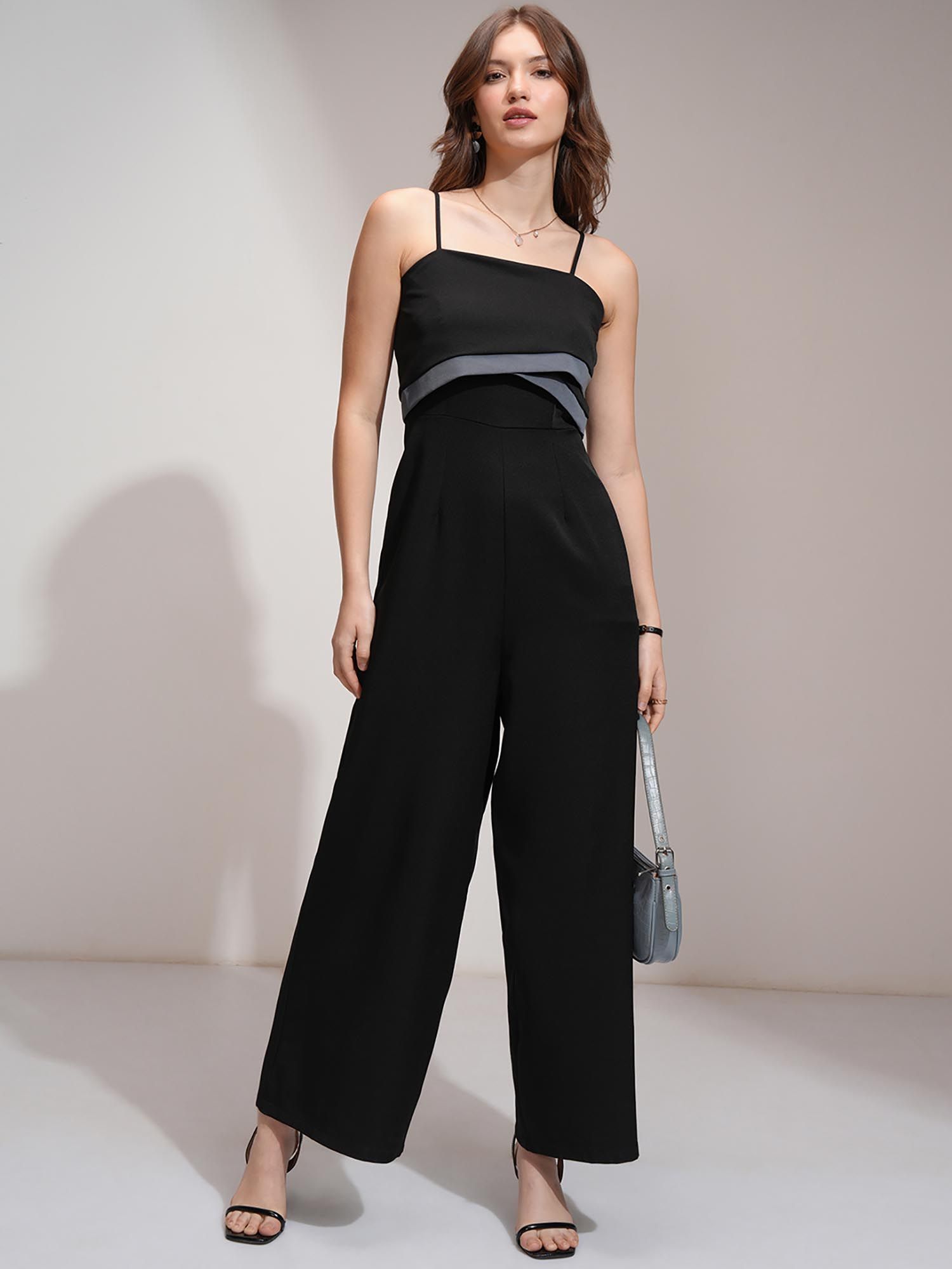 tokyo talkies Women Solid Layered Wide Leg Jumpsuit-picture-18