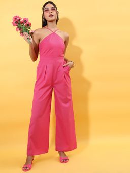 TOKYO TALKIES - Halter Neck Basic Jumpsuit