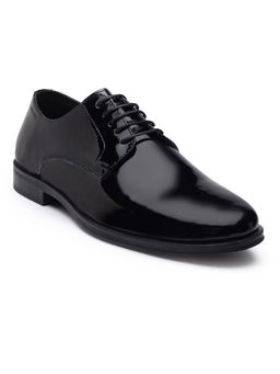 Red Tape - Solid Black Derbies