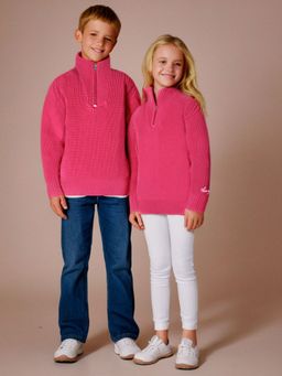 CHERRY CRUMBLE BY NITT HYMAN - Pink Knitting High Neck Sweater