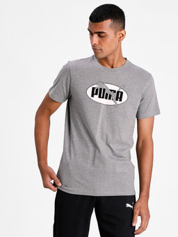 Puma - Flock Tee Men Gray T-shirt