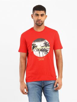 Levi's - Men Red Round Neck T-shirt