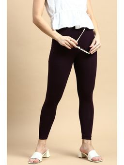 De Moza - Burgundy Ankle Length Leggings