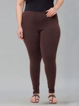 De Moza - Brown Ankle Length Churidar Leggings