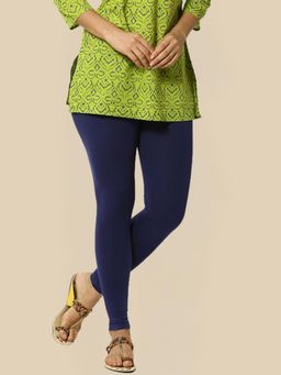 De Moza - Navy Blue Ankle Length Churidar Leggings