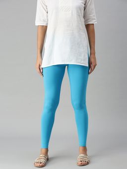De Moza - Blue Ankle Length Churidar Leggings