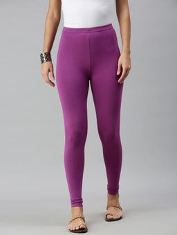 De Moza - Purple Ankle Length Churidar Leggings