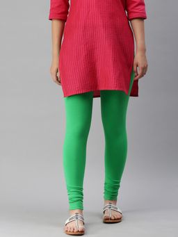 De Moza - Green Ankle Length Churidar Leggings