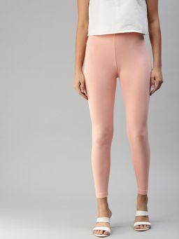 De Moza - Pink Ankle Length Churidar Leggings