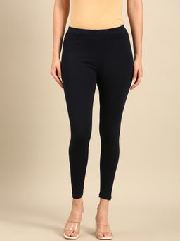 De Moza - Navy Blue Ankle Length Churidar Leggings